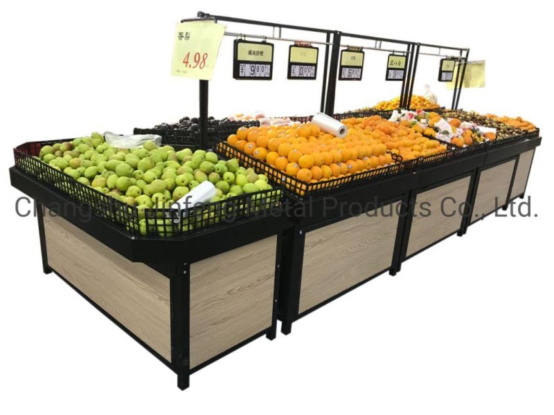 Supermarket Shelf Customized Wooden Shelves for Fruit and Vegetable