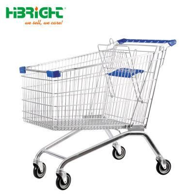 Heavy Duty European Stainless Steel Trolley Shopping Cart