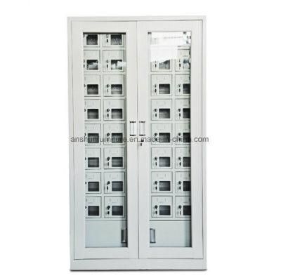 Glass Door Steel Cell Phone Charing Locker