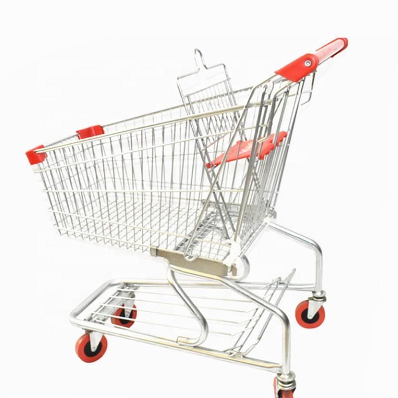 Wire Basket Trolley Store Hand Push Basket Cart/Shopping Cart