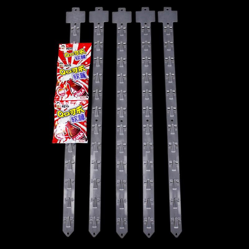 Merchandising 12 Hooks Retail Hanging Plastic Clip Strip for Supermarket