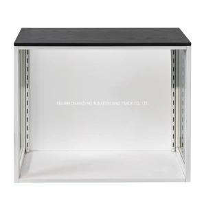 CY023-China Manufactured Melamine Wood Metal Frame Showcase/Display Stand