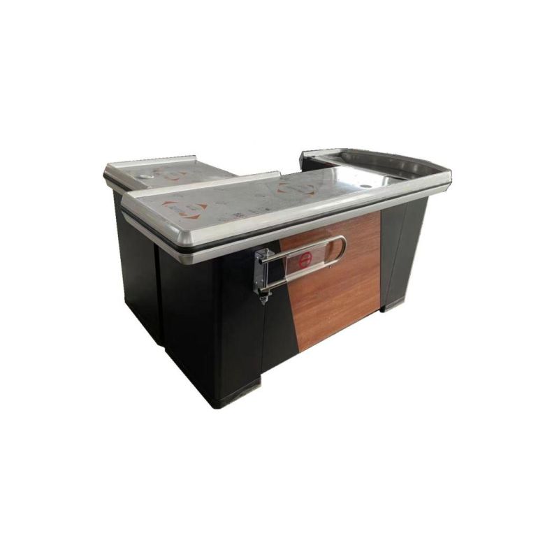 Small Supermarket Cashier Counter Desk Checkout Counter for Shopping Mall