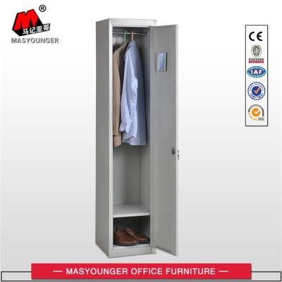 Single Door Metal Steel Clothes Cabinet Locker