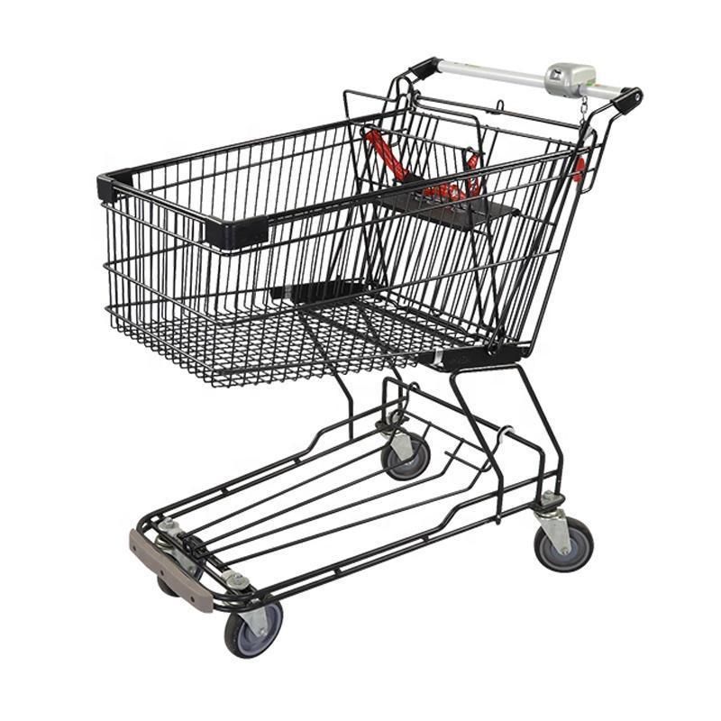 Trolley Supermarket Grocery Shopping Trolleys with Wheels Foldable Shopping Trolley for Sale