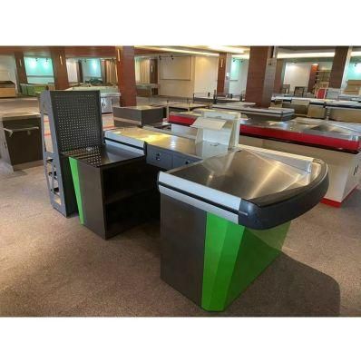 Custom Make Retail Maple Commercial Grocery Store Checkout Counters for Sale