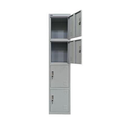 Big Capacity Clothes Locker Powder Coated 4 Door Steel Staff Storage Locker