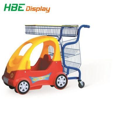 Supermarket Kiddy Shopping Cart with Toy Car