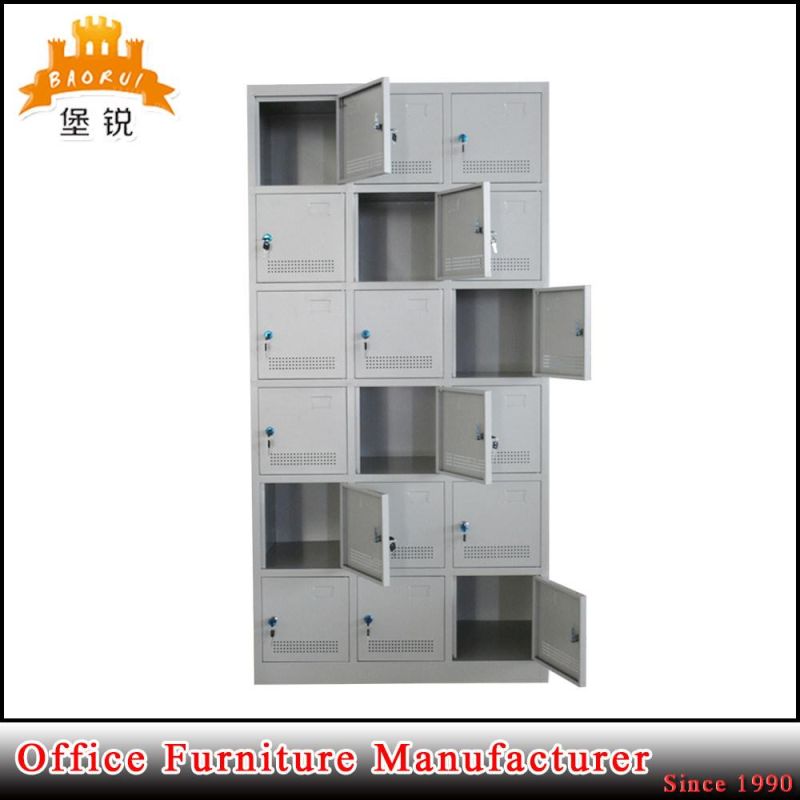 Jas-078 China Low Price Cheap Gym Metal Locker / 18 Compartment Locker