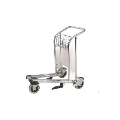 High Quality 3 Wheel Aluminium Alloy/Stainless Steel Airport Luggage Trolley Cart with Brake