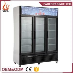 Junjian Wine Drink Fast Fridge Vertical Cooler Refrigerating Showcase Glass Door Chiller