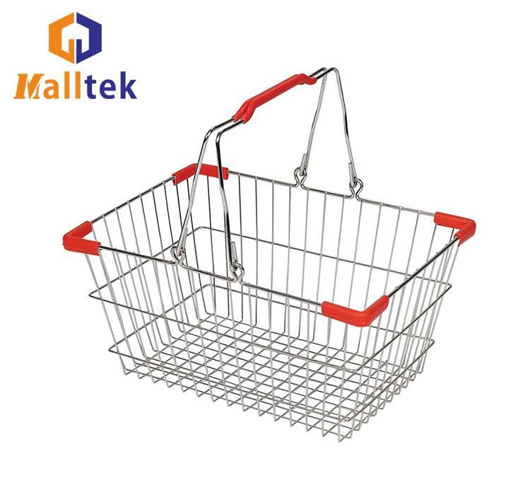 Wholesale Metal Steel Wire Supermarket Shopping Basket for Retail Grocery Store