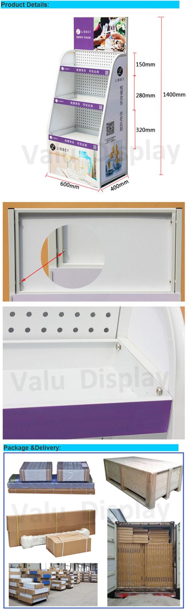 Metal Display Stand for Supermarket