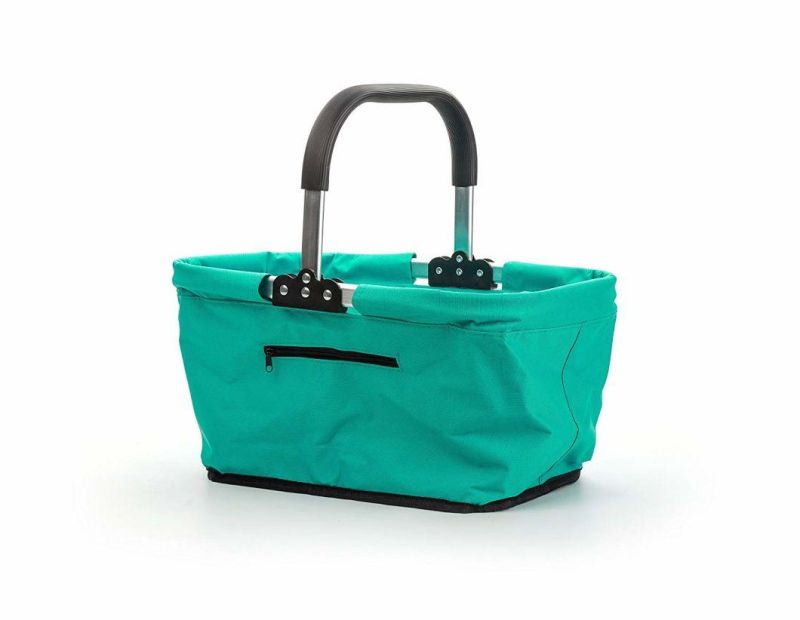 Logo Printed Folding Shopping Cart Trolley with Handle