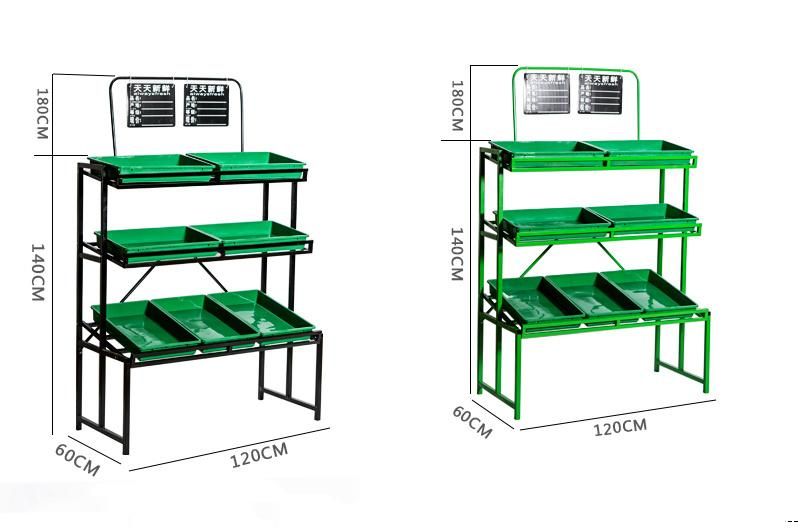 Vegetable Rack Supermarket Fruit and Vegetable Display Rack Shelving