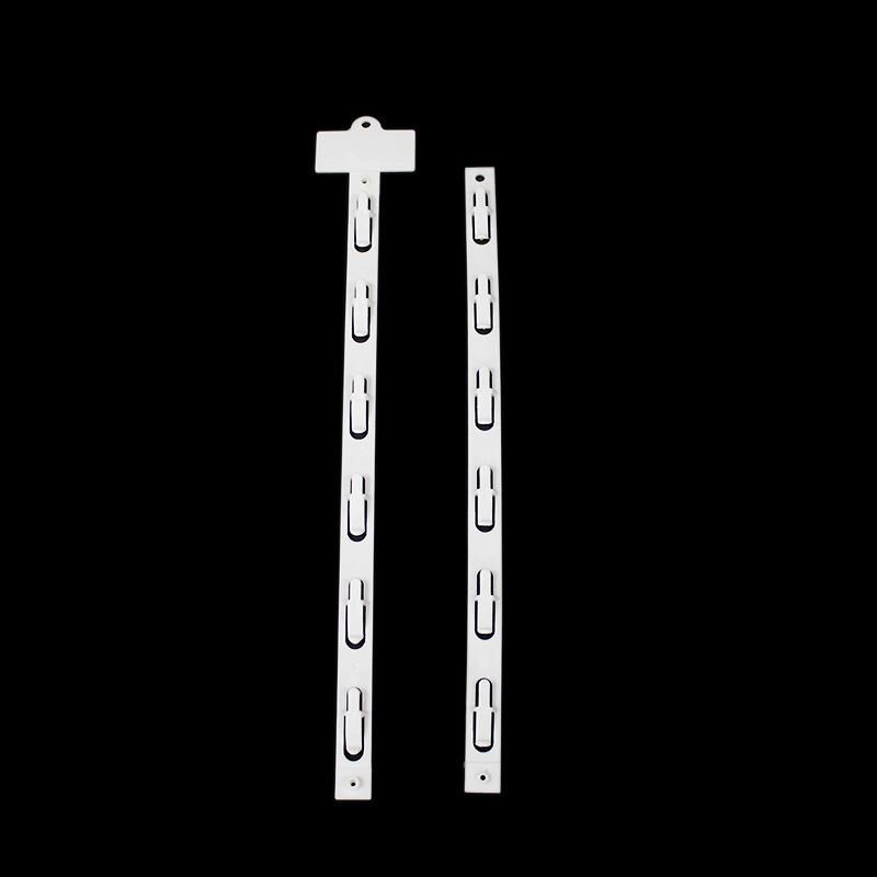 Supermarket White Clip Strip with 6 Hooks for Retail