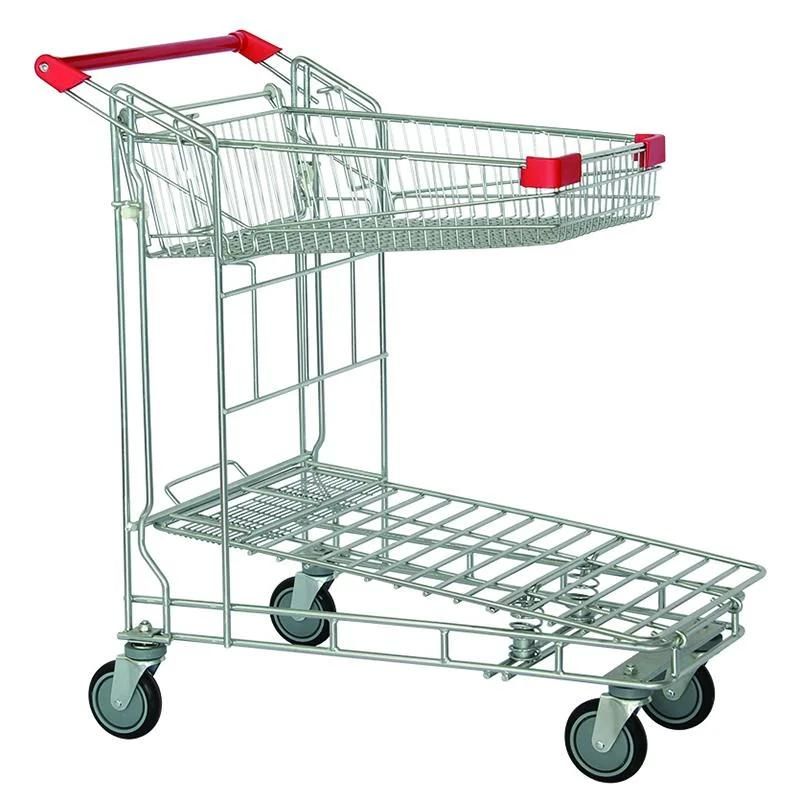 180L Shopping Trolley Shopping Cart Supermarket Mall Cart