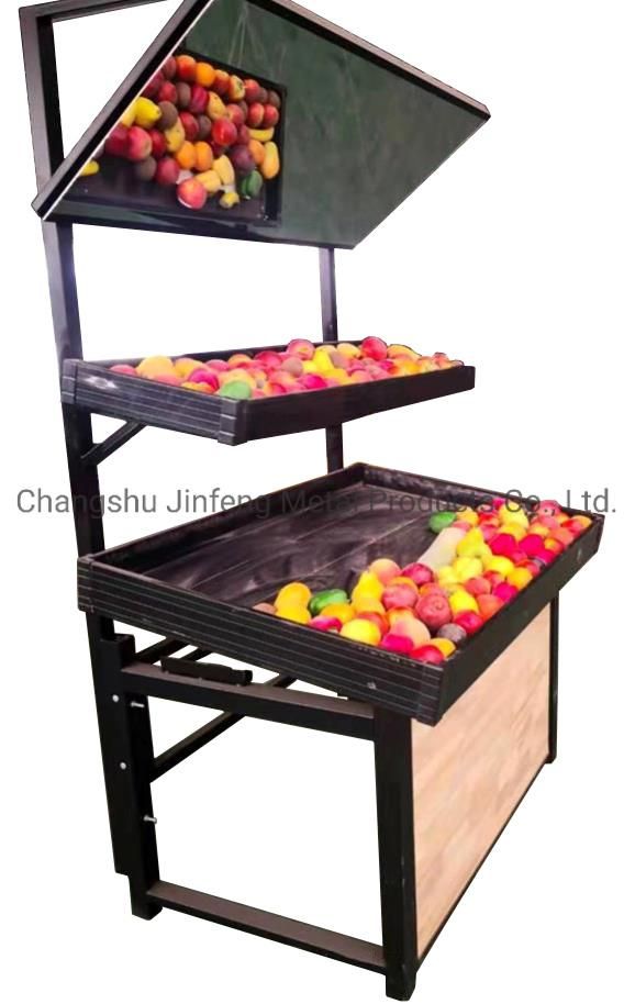 Supermarket Shelf Vegetable and Fruit Display Shelves with Mirror