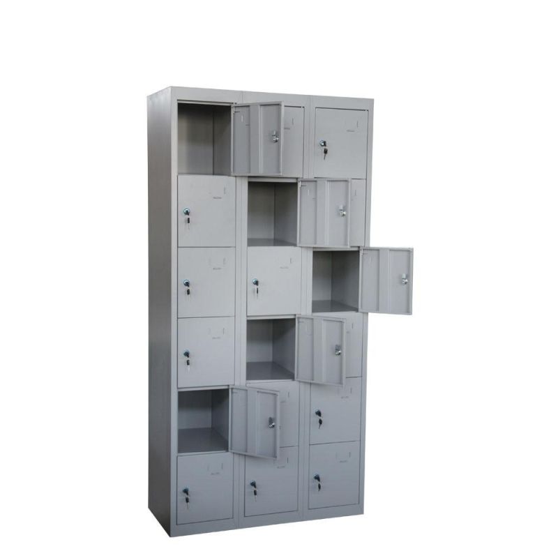 New Style 18 Door Locker Steel Storage Locker Multi-Door Lockers for Sale