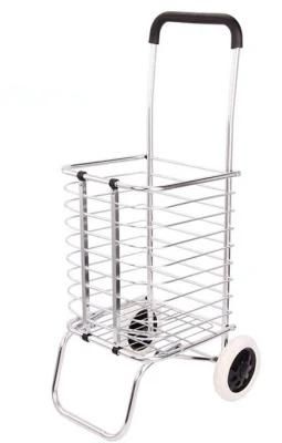 China Convenience Store Shopping Cart Aluminum Folding Supermarket Hand Cart for Seniors