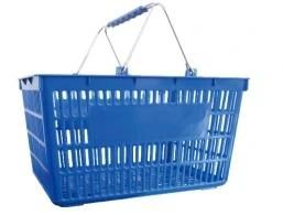 Ordinary Leak Plated Handle Basket Used for Supermarket