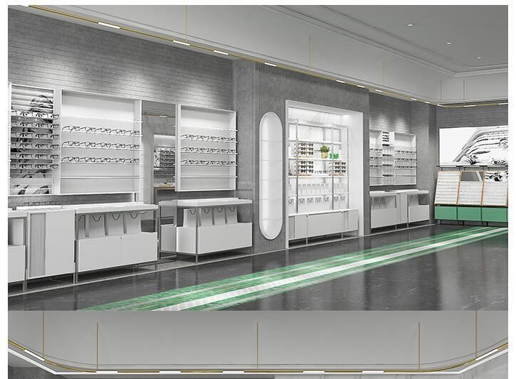 Commercial Retail Optical Eyewear Store Display Cabinets Furniture 3D Max Showroom Optical Shop Interior Design