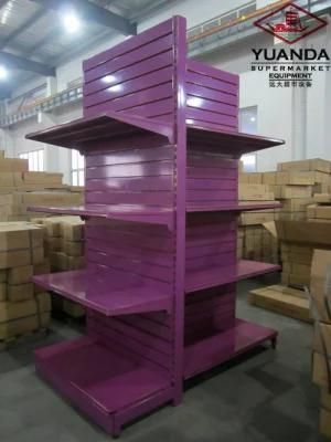 Purple Steel Groove End Shelf and Double Shelf
