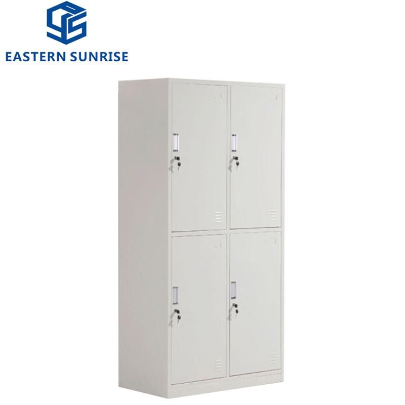 4 Door Metal Steel Locker Sports Changing Room Gym Locker