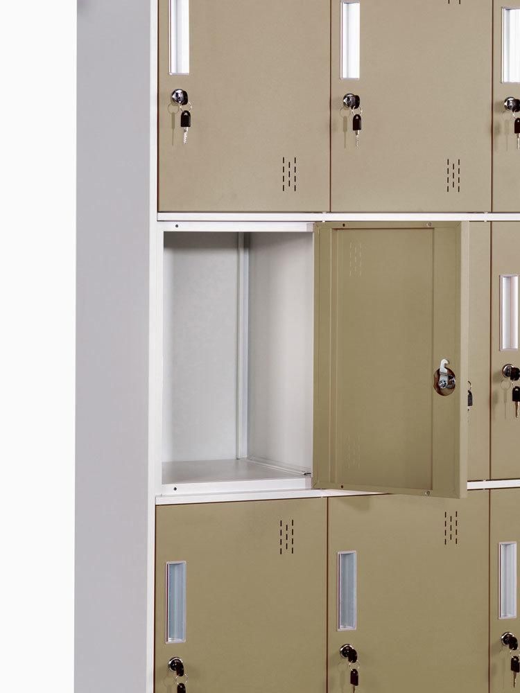 Supermarket Storage Locker 12 Door Locker Style Cabinet