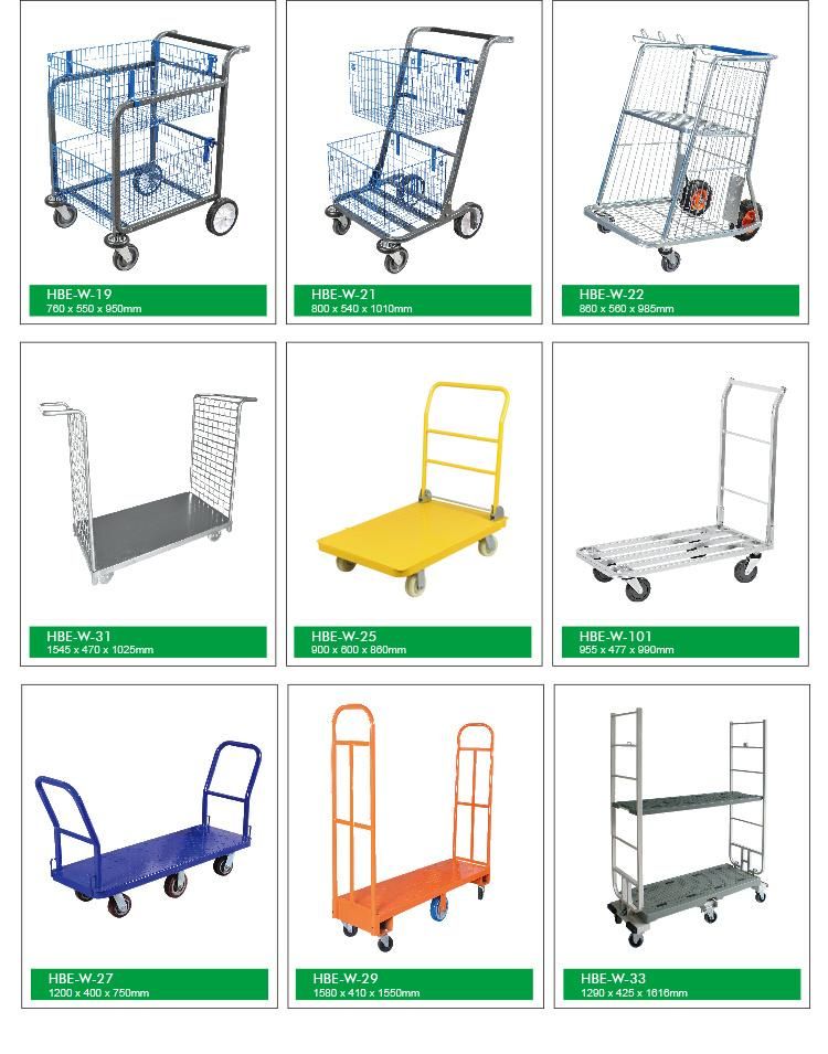 Metal Foldable Logistic Transport Hand Trolley Cart