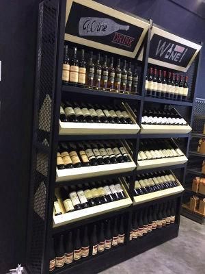 New Designed Wine Display Rack Supermarket Shelf