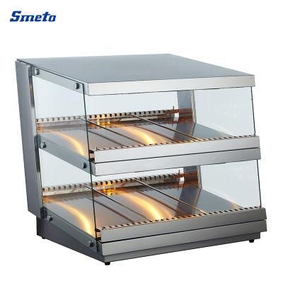 Smeta Food Warmer Display Commercial Warming Showcase with Tempered Glass Sides