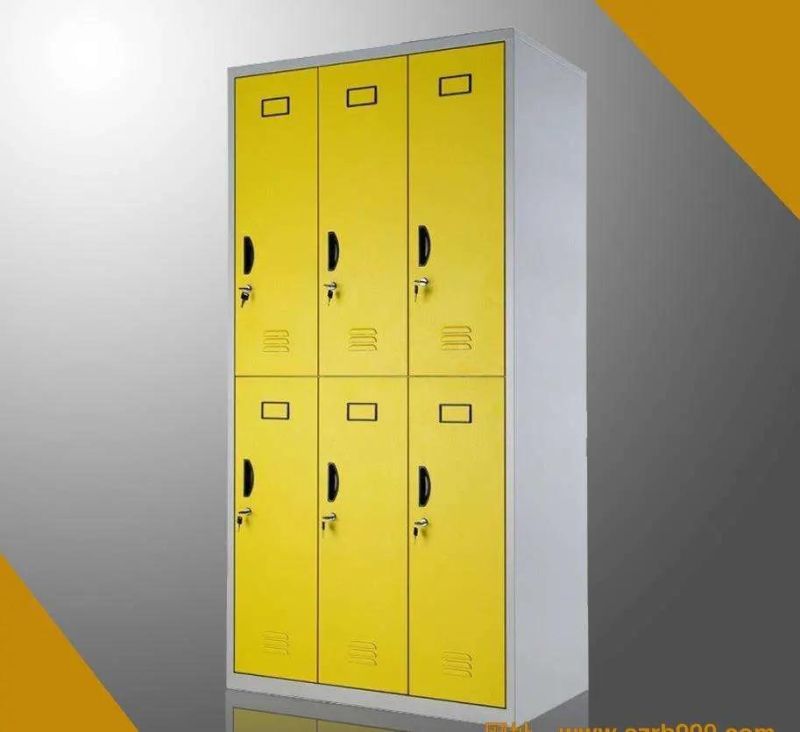 Kd Struction Colorful School Use 6 Door Metal Locker