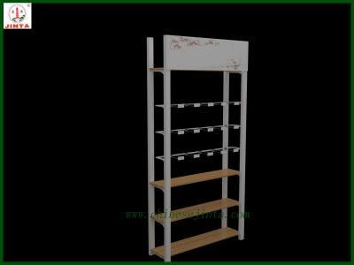 Backplane Style Wooden and Steel Display Shelf