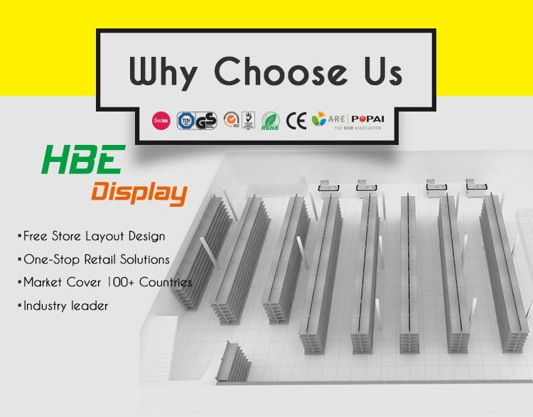 Light Duty Style and Metallic Material Supermarket Shelf for Checkout Counter
