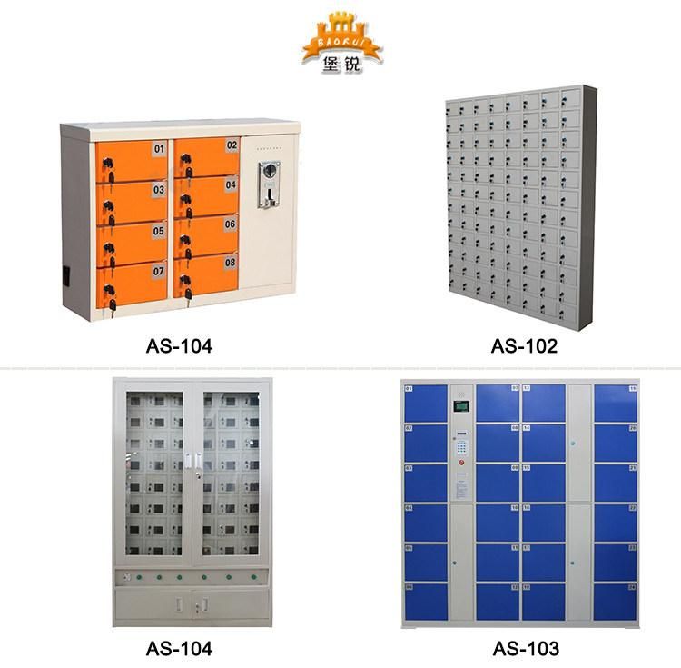 Staff Used 16 Doors Metal Mobile Phone Locker for Charging