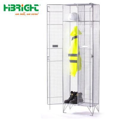 Zinc Plated Storage Changing Room Wire Mesh Industrial Locker