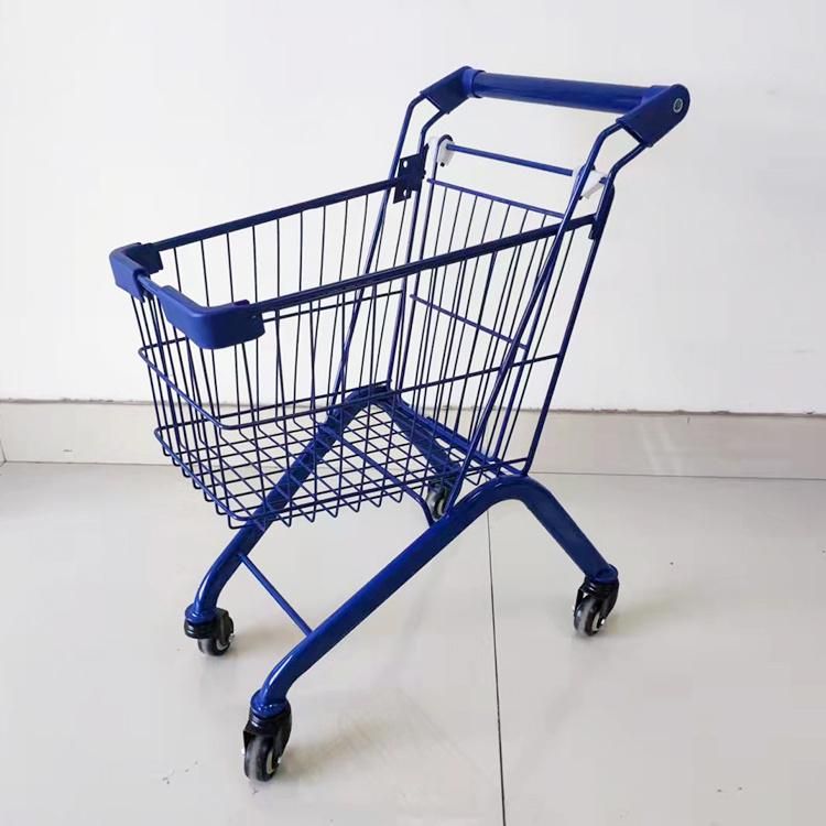 Stock Supermarket Large Shopping Trolley with Four Wheels From China