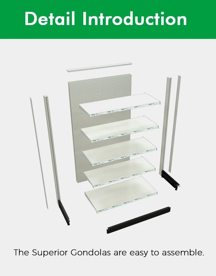 American Style Supermarket Shelf Heavy Duty Gondola