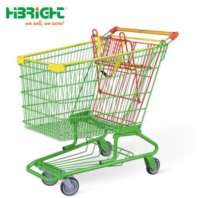 Chrome Metal Shopping Cart Shopping Trolley