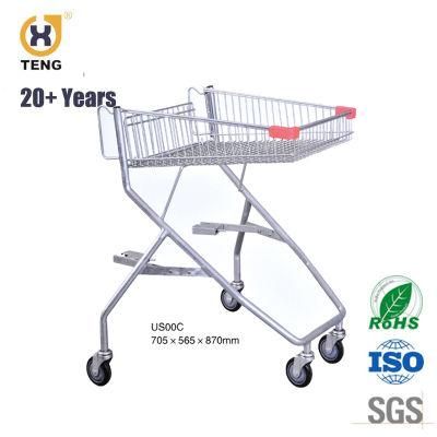 Steel Supermarket Equipment Shopping Hand Trolley Cart