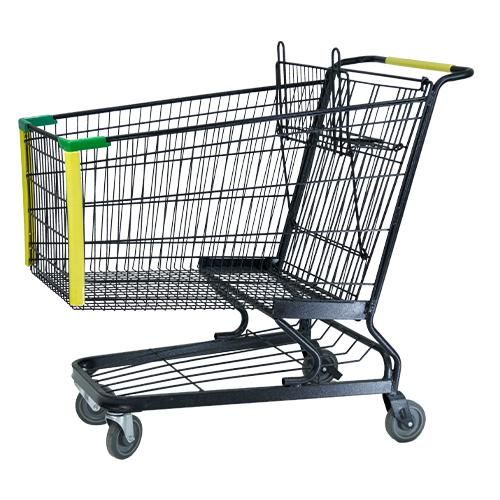 Marketing Supermarket Shopping Trolley Cart with Baby Seat