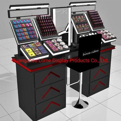 Makeup Canbinet Cosmetic Display Stand Showcase Interior Design Floor Standing