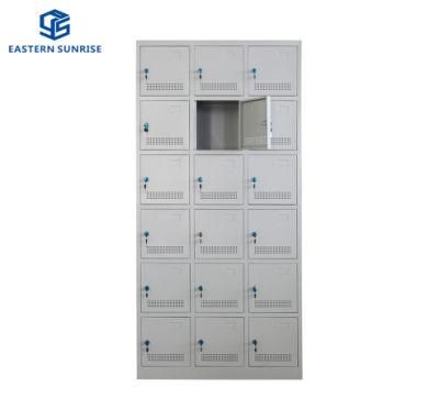 Customized 18 Door Metal Storage Locker for Employee/Workshop Staff