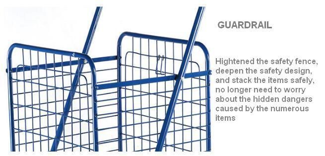Factory Wholesale Metal Heavy Duty Collapsible Folable Shopping Basket Trolley Cart
