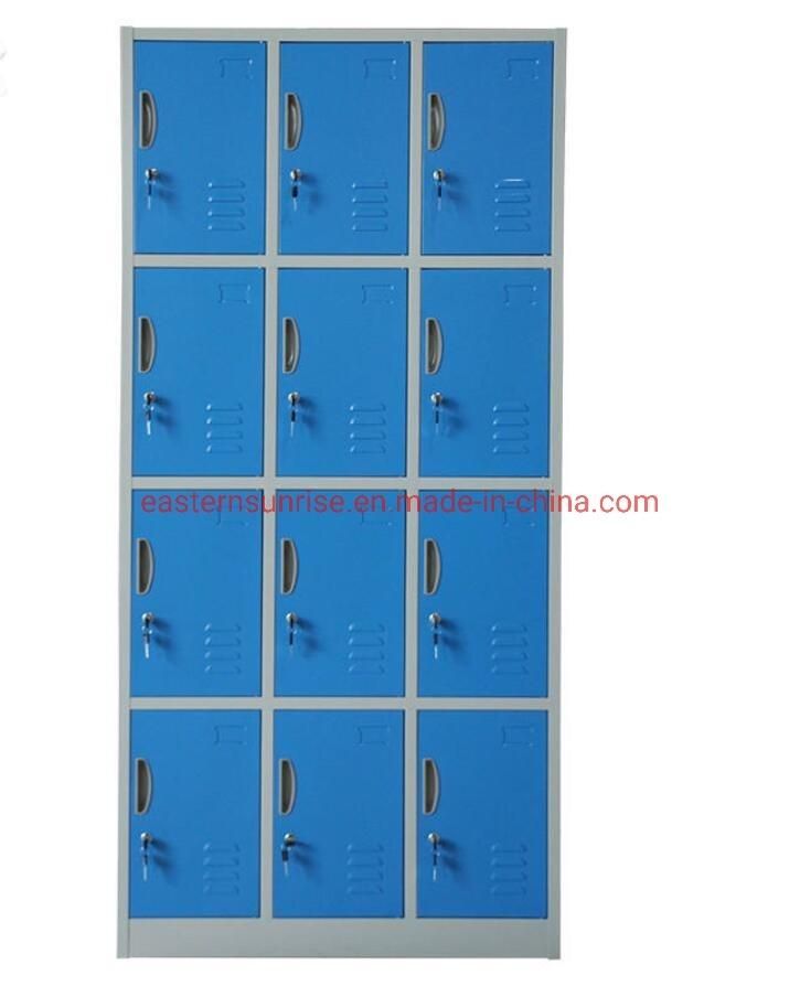 Factory for Steel Furniture Colorful Metal 12 Door Wardrobe Storage Locker