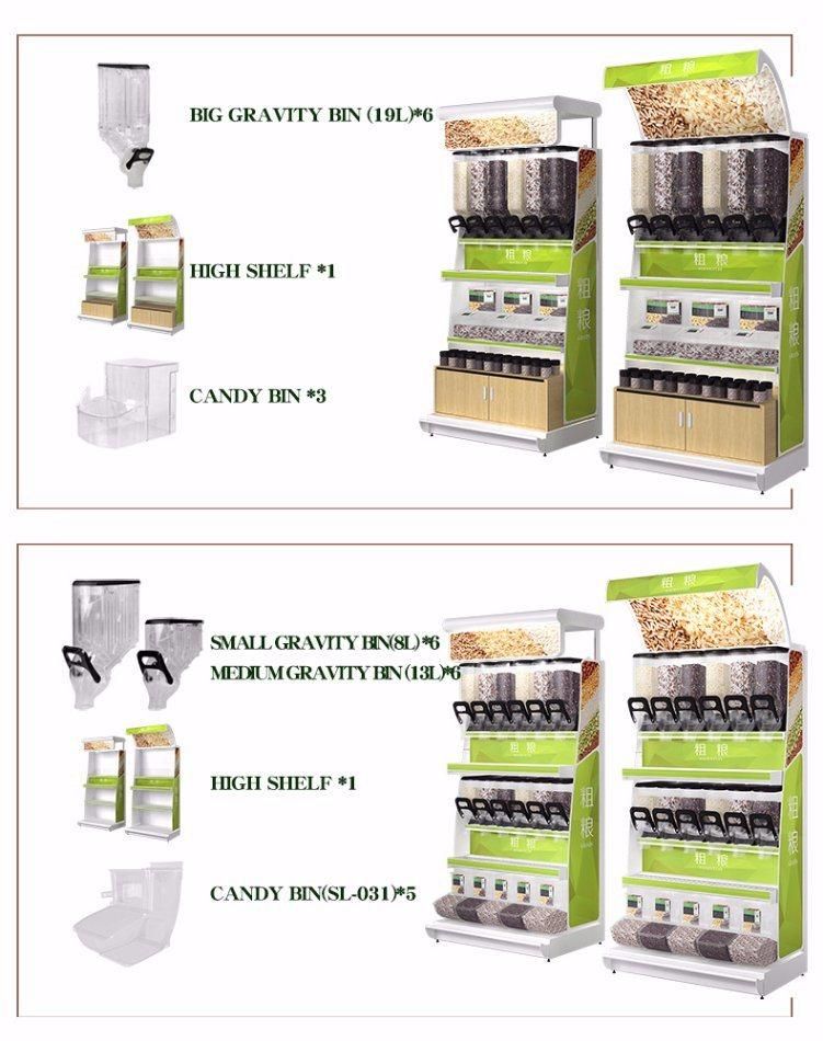 Adjustable High Quality Supermarket Bulk Food Display Shelf