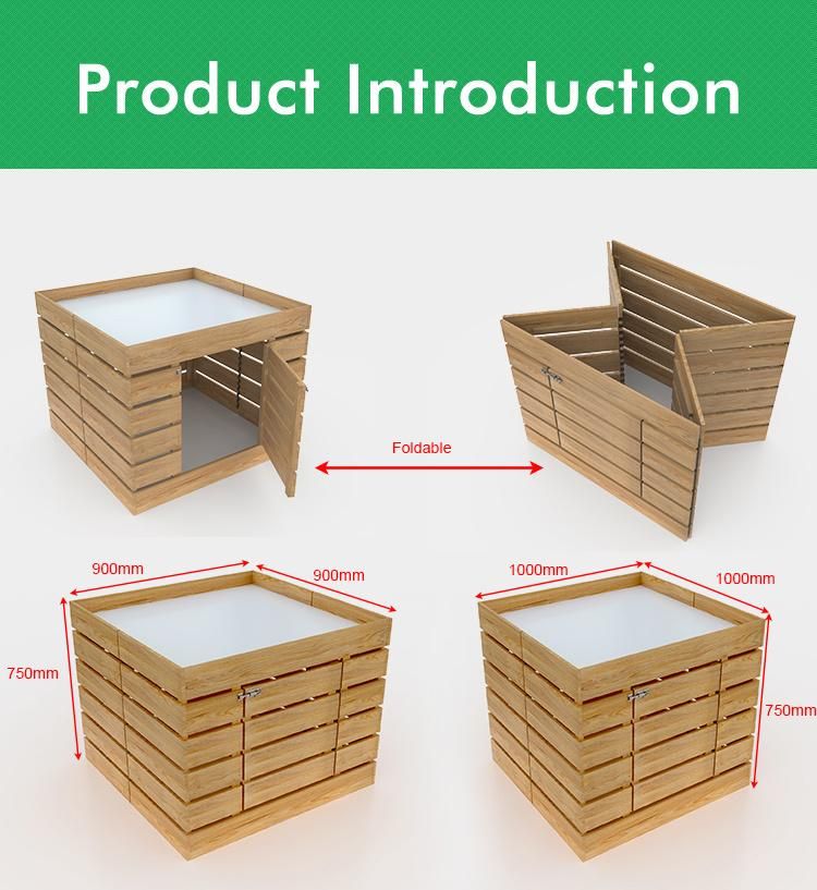 Folding Vegetable and Fruit Rack Supermarket Promotion Table