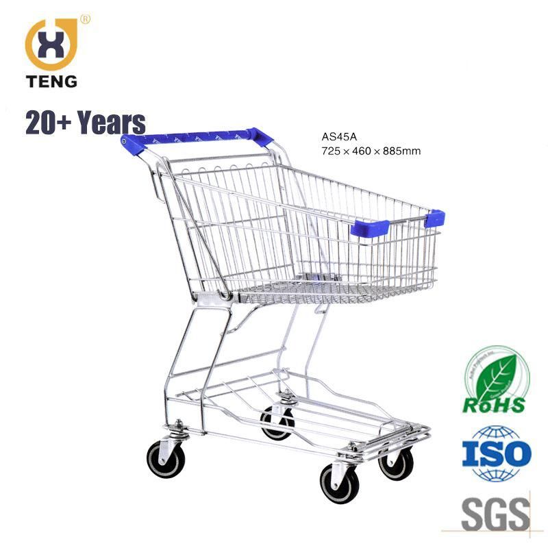 45L-240L Hot Sale Supermarket Metal Shopping Cart Trolley