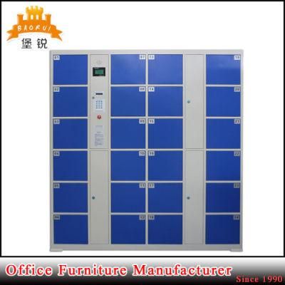 Supermarket Barcode Steel 24 Door Electronic Locker